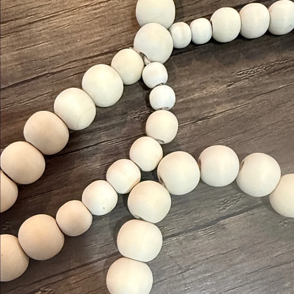 West Elm Natural Wooden Bead Garland